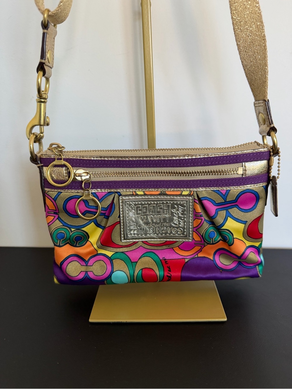Coach Poppy Multicolor Graffiti Pop C Shoulder Crossbody Bag Y2K - Picture 3 of 14